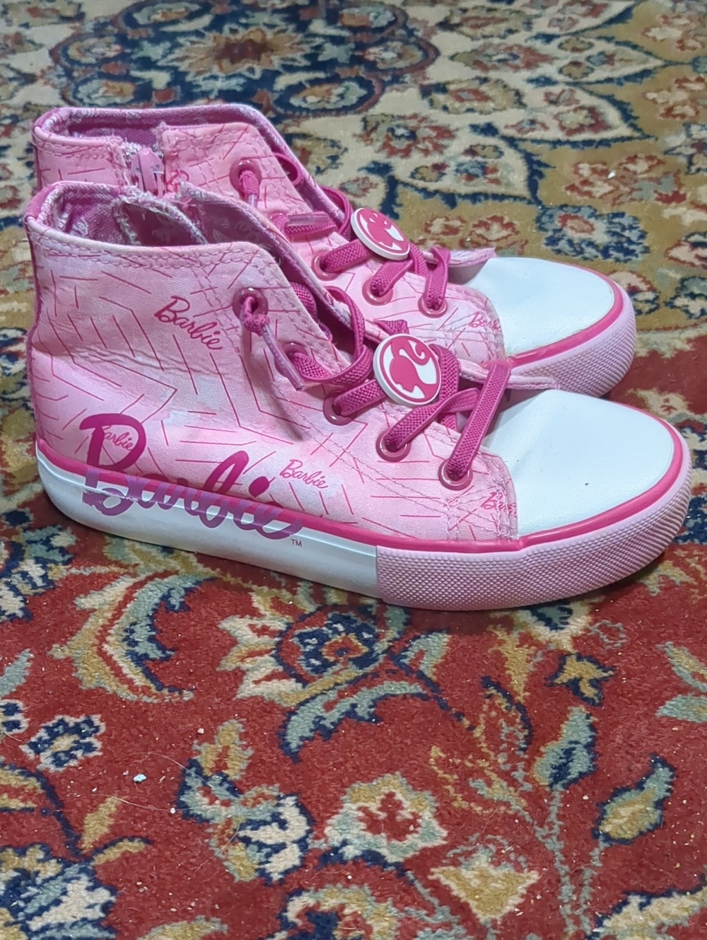 Barbie Pink High-Top Kids Girls Sneakers Size 13
